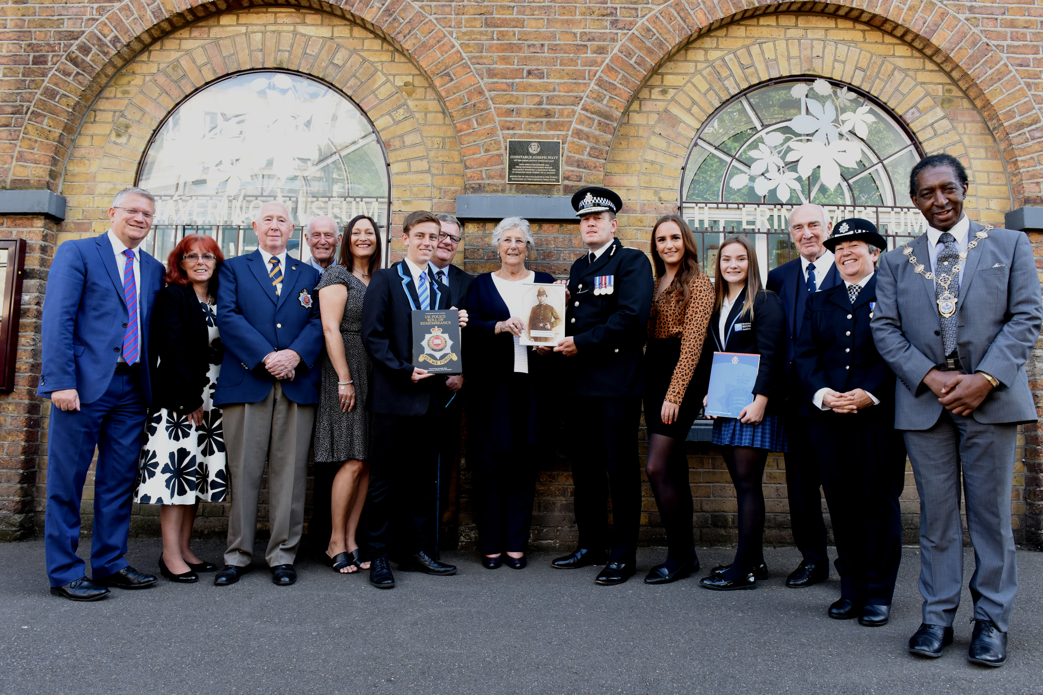 Unveiling of plaque at the Havering Museum in 2019